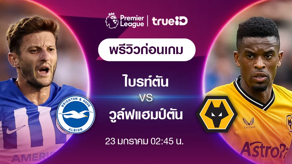 ไบรท์ตัน พบกับ วูล์ฟแฮมป์ตัน 