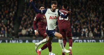 Ange Postecoglou reaction to Rodrigo Bentancur incident and Mathys Tel Tottenham frustration